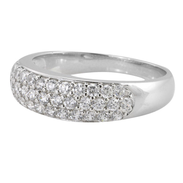 Men's Icy Bling 925 Sterling Silver Wedding Band With Full CZ – Sizes 7-13, 10mm Wide