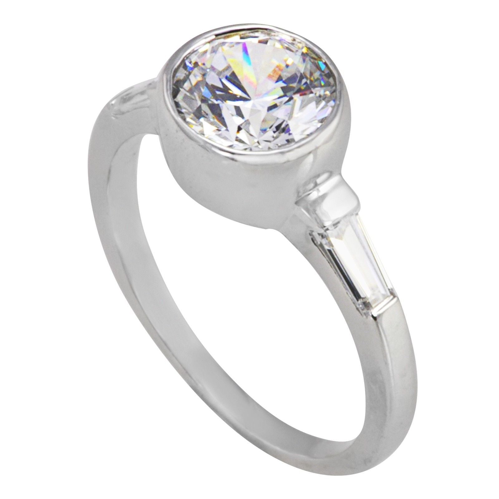 Bezel set 2025 cubic zirconia ring