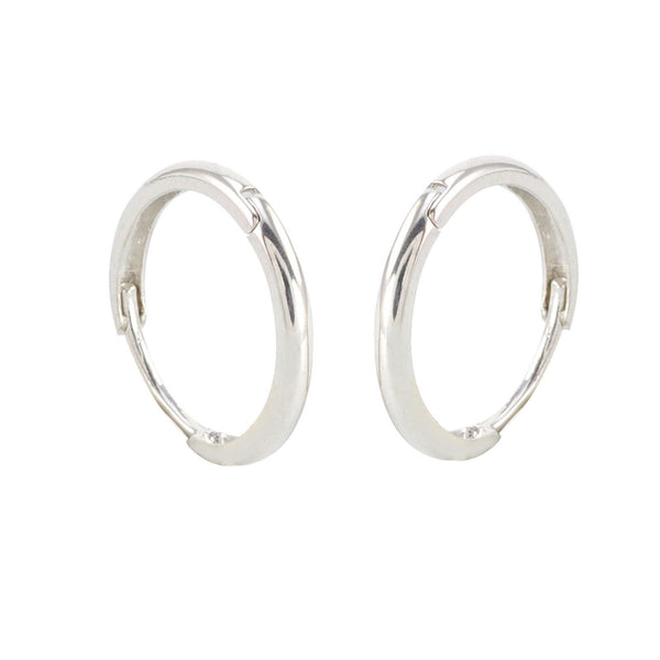 White gold 2025 hinged hoop earrings