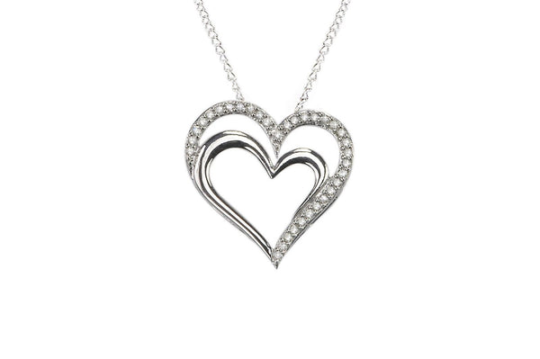 925 .10 Diamond Pendant, Sterling Silver Diamond buy Necklace