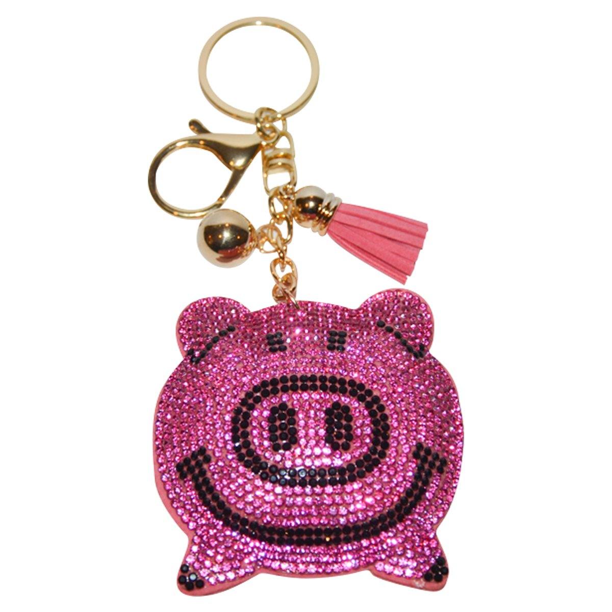 Authentic Louis Vuitton Rose Pop Hot Pink Monogram Cles Key Case Keychain  Wallet
