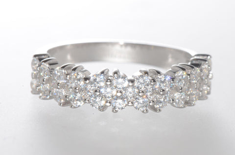 925 Sterling Silver Cubic Zirconia Micropave Set CZ Ring 5mm Wide Band - Jewelryland.com