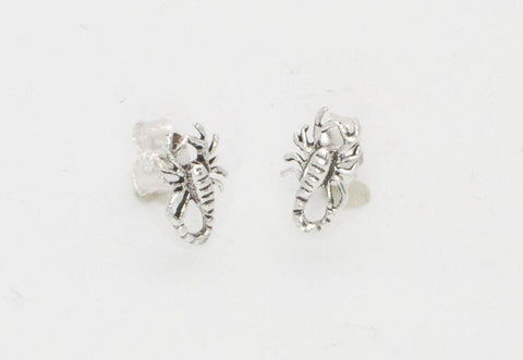 Scorpion Stud Earrings Sterling Silver 10mm - Jewelryland.com
