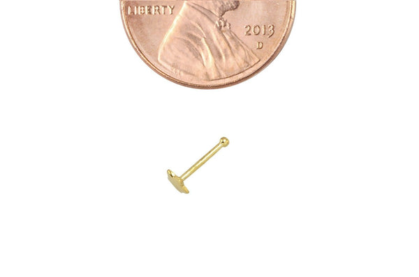 Nose Stud 22G 4mm Star 14k Yellow Gold Nose Bone Pin - Jewelryland.com
