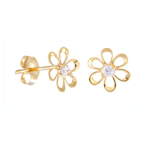 10k Gold Stud Earrings Daisy Flower Petite Womens Earrings - 7mm - Jewelryland.com
