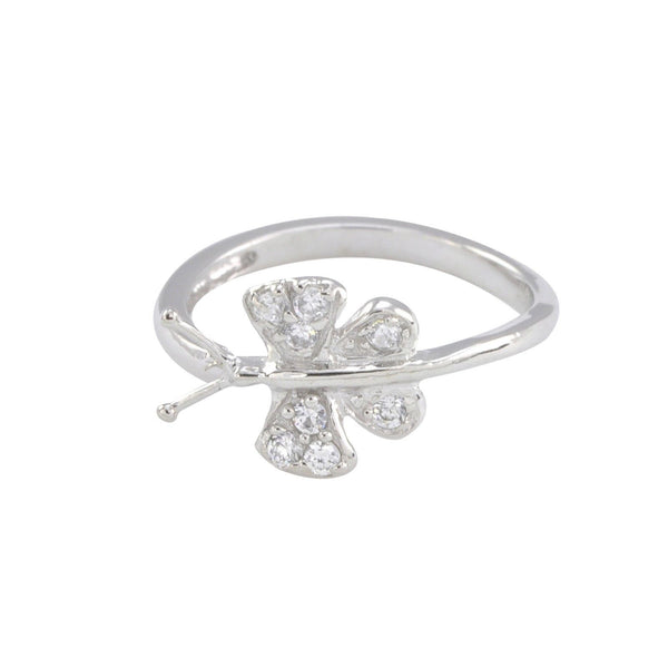 Elegant Butterfly CZ Toe Ring .925 Sterling Silver - Adjustable - Jewelryland.com