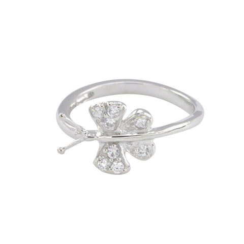 Elegant Butterfly CZ Toe Ring .925 Sterling Silver - Adjustable - Jewelryland.com