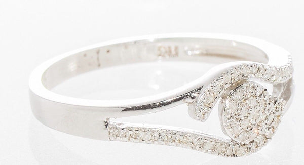 .925 Sterling Silver Open Circle Diamond Ring - .20TCW, Size 7 - Jewelryland.com