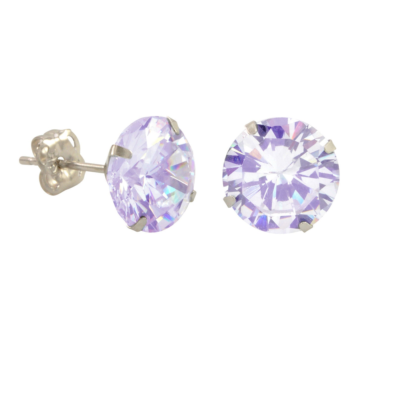 Purple diamond 2025 earring studs