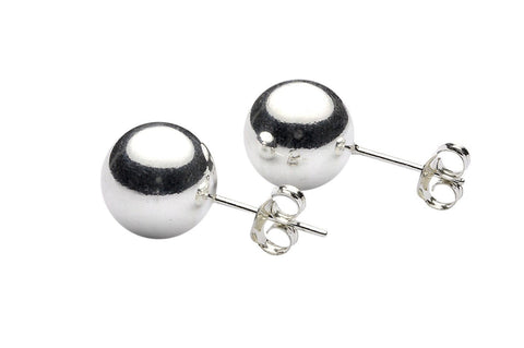 Sterling Silver Ball Stud Earrings .925 - High Polish 2mm-12mm - Jewelryland.com