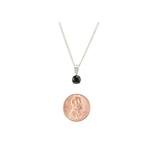 Black Diamond Pendant Necklace Sterling Silver, 18" (1.09 cttw, I-J, I2-I3) - Jewelryland.com