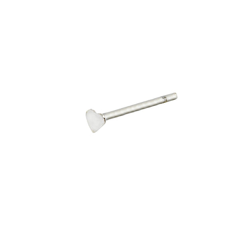 Sterling Silver Heart Nose Stud Nose Pin 2mm - Jewelryland.com