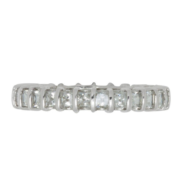 Sterling Silver 4mm Cubic Zirconia AAA Grade CZ Band Ring Rhodium - Jewelryland.com