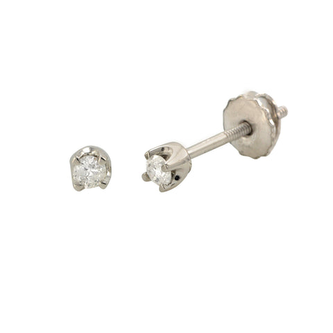 Diamond Stud Earrings (.10 cttw, I-J, I2-I3) 925 Sterling Silver Screw Backs - Jewelryland.com