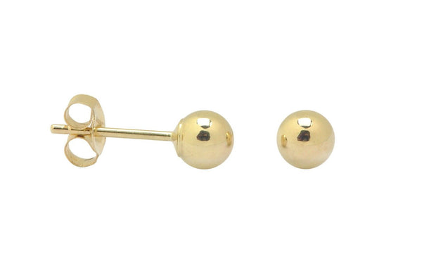 10k Yellow Gold Ball Stud Earrings For Kids 2mm-7mm - Jewelryland.com