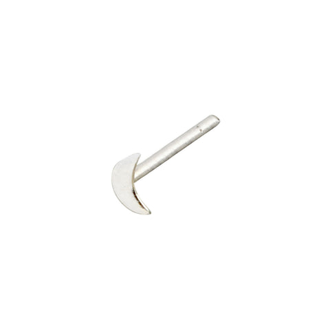 Sterling Silver Moon Nose Stud Nose Pin 3mm - Jewelryland.com
