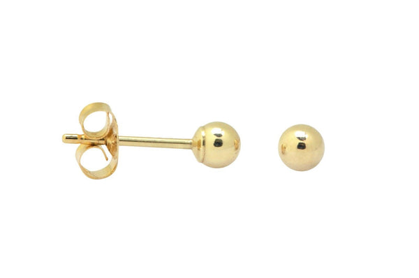 10k Yellow Gold Ball Stud Earrings For Kids 2mm-7mm - Jewelryland.com