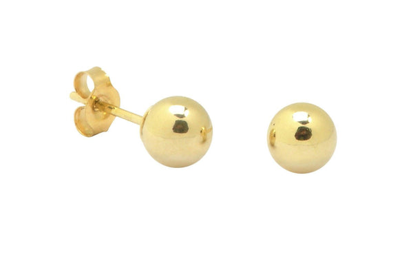 10k Yellow Gold Ball Stud Earrings For Kids 2mm-7mm - Jewelryland.com