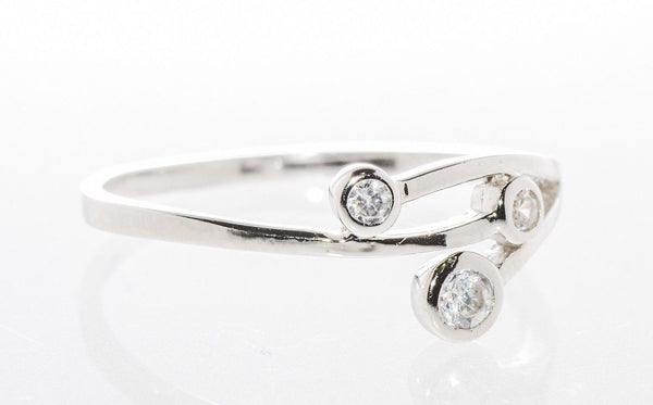 Sterling Silver 3 Circles CZ Cubic Zirconia Ring Sizes 4 5 6 7 8 9 - Jewelryland.com