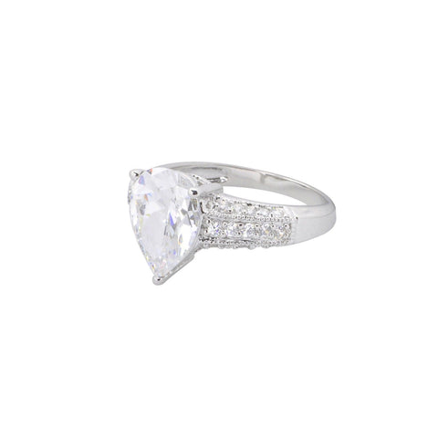 Cubic Zirconia Ring Sterling Silver 6mm 3.5ct AAA Grade CZ - Jewelryland.com