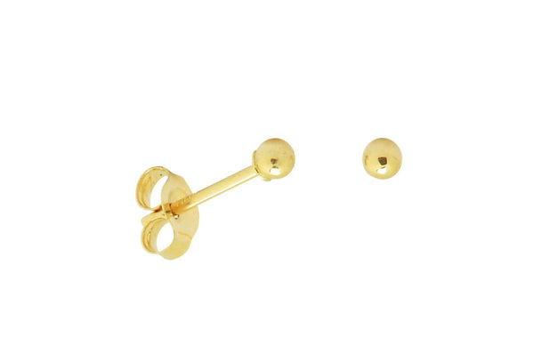 10k Yellow Gold Ball Stud Earrings For Kids 2mm-7mm - Jewelryland.com