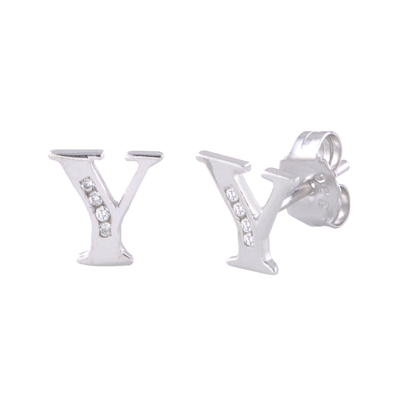 925 Silver Letter Earrings | Ts Jewelry Earrings 925 | Silver Lv Earrings |  Earrings. - 925 - Aliexpress