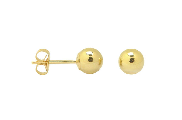 10k Yellow Gold Ball Stud Earrings For Kids 2mm-7mm - Jewelryland.com