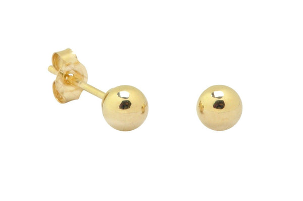 10k Yellow Gold Ball Stud Earrings For Kids 2mm-7mm - Jewelryland.com