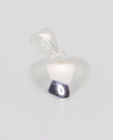 Small Puffy Heart Pendant .925 Sterling Silver 16mm - Jewelryland.com