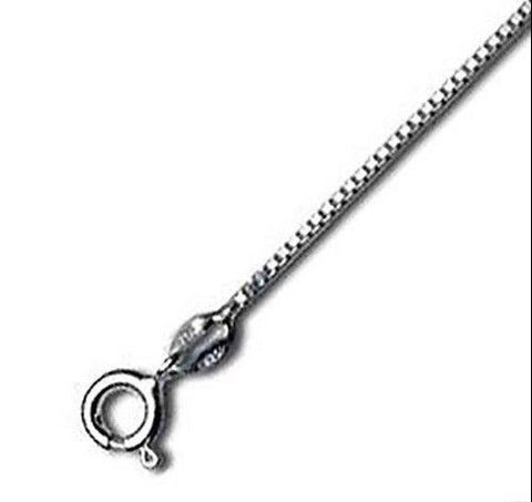 925 Sterling Silver 019 Box Chain Necklace 16" 18" 20" 22" Great for Pendants - Jewelryland.com