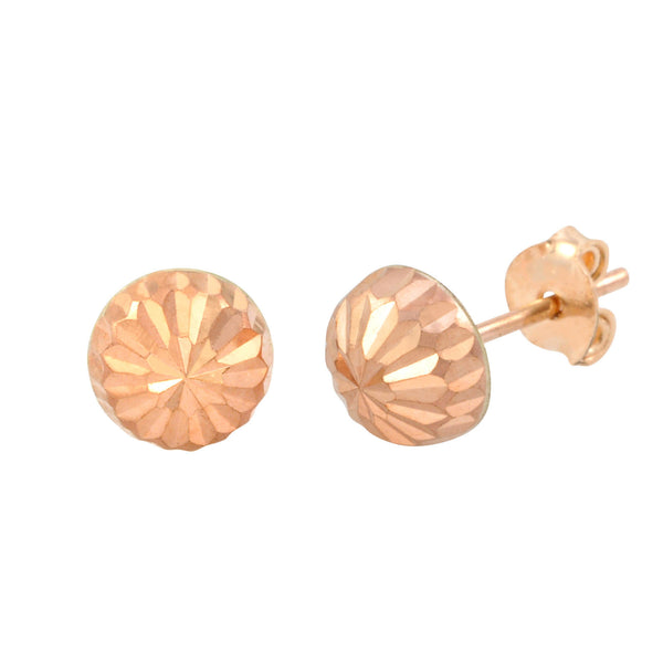 CZ Stud Round Solitaire Earrings Screw Back Solid 10K Gold Earrings Womens  Mens Everyday Dainty Earrings Aretes de Oro 10K Para Mujer Hombre y Niños