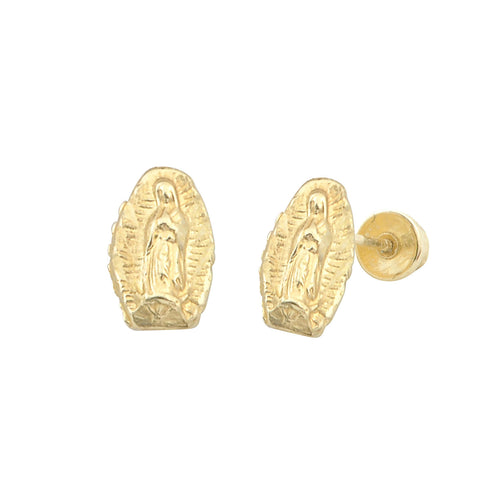 10k Yellow Gold Guadalupe Stud Earrings with Screwbacks - Jewelryland.com
