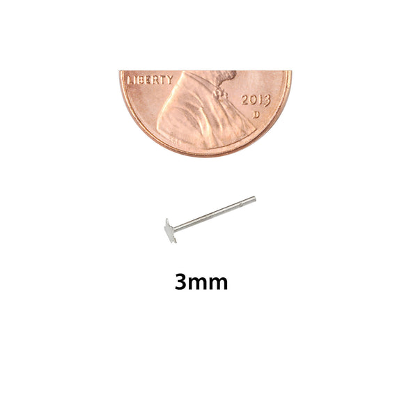 Sterling Silver Tiny Star Nose Stud Nose Pin 3mm - Jewelryland.com