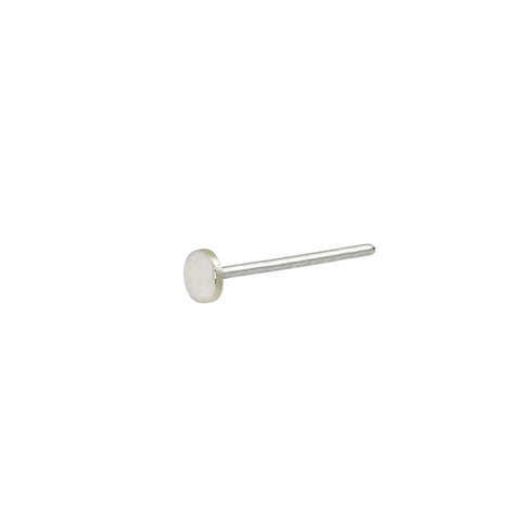 Sterling Silver Flat Circle Nose Stud Nose Pin 3mm - Jewelryland.com