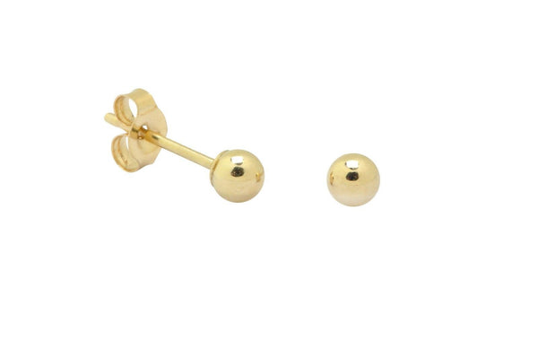 10k Yellow Gold Ball Stud Earrings For Kids 2mm-7mm - Jewelryland.com