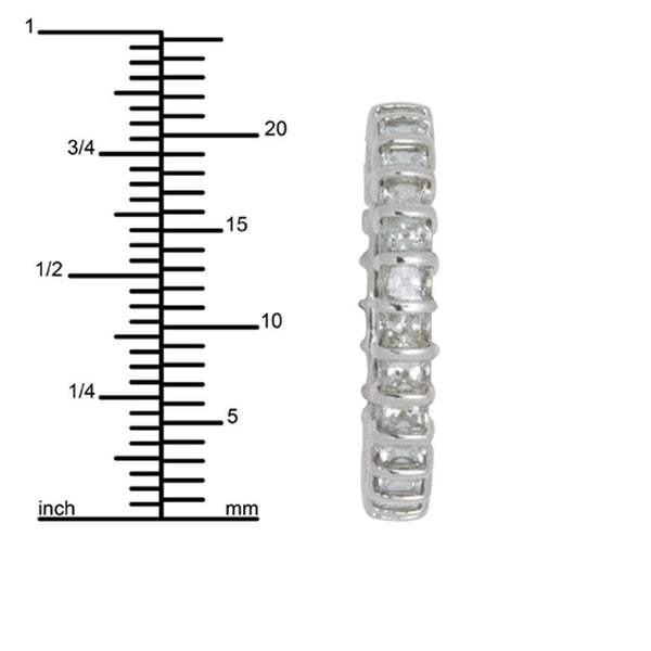 Sterling Silver 4mm Cubic Zirconia AAA Grade CZ Band Ring Rhodium - Jewelryland.com