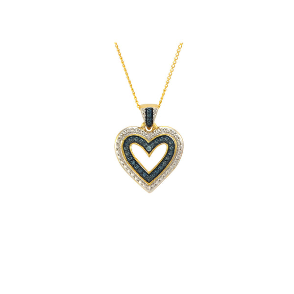 Diamond Heart Necklace Gold Plated (.03 cttw, I-J, I2-I3) - Jewelryland.com