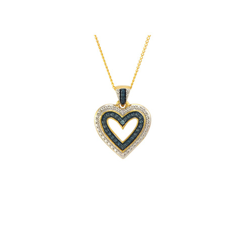 Diamond Heart Necklace Gold Plated (.03 cttw, I-J, I2-I3) - Jewelryland.com