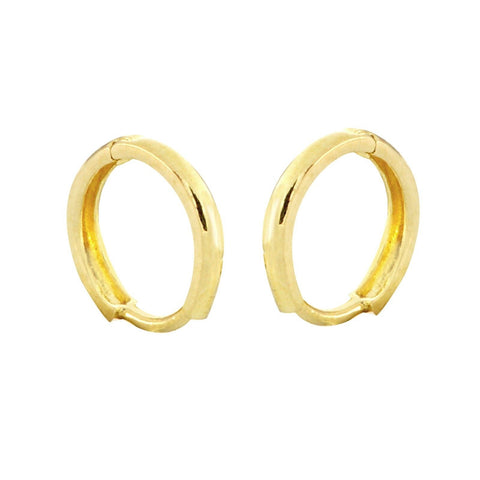 10k Yellow Gold Hoop Earrings 11mm Hinged Hoops - Jewelryland.com