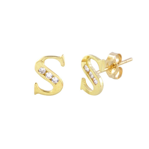 Unique Rhinestone S Letter Drop Earrings| Alibaba.com