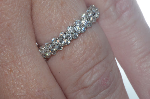 925 Sterling Silver Cubic Zirconia Micropave Set Eternity CZ Ring 4mm Wide Band - Jewelryland.com