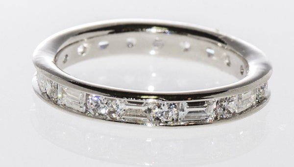 Sterling Silver Band CZ Ring 4mm Cubic Zirconia AAA Grade CZ Stones - Jewelryland.com