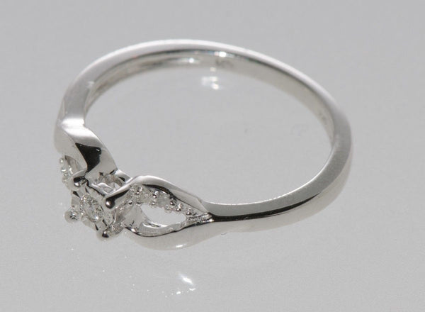 925 Sterling Silver Diamond Solitaire Ring - .05ct, Size 7 - Jewelryland.com
