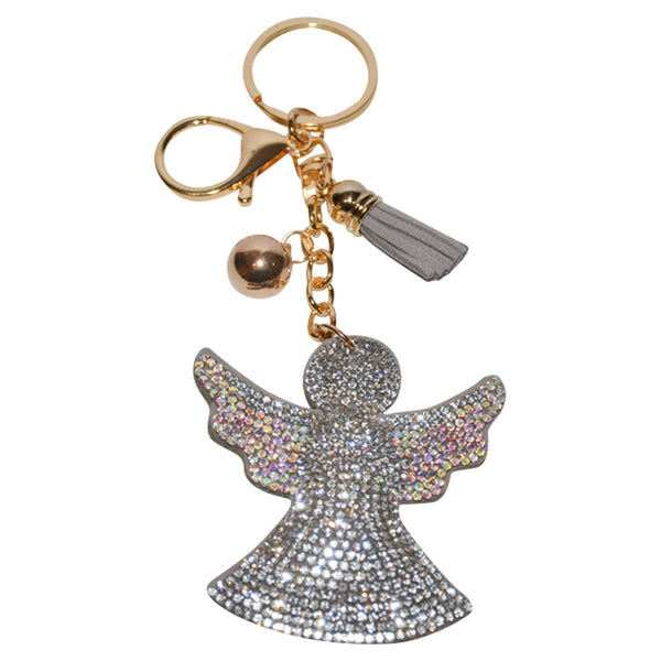 Guardian Angel Key Chain for Women Purse Charm Backpack Charm Crystal Bling Key Ring Keychain - Jewelryland.com