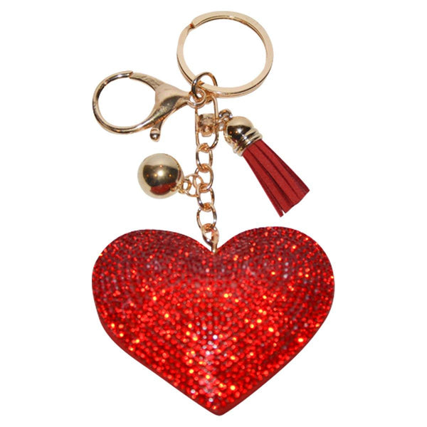 Red Heart Keychain for Women Purse Charm Backpack Charm - Jewelryland.com