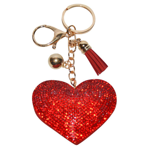 Red Heart Keychain for Women Purse Charm Backpack Charm - Jewelryland.com