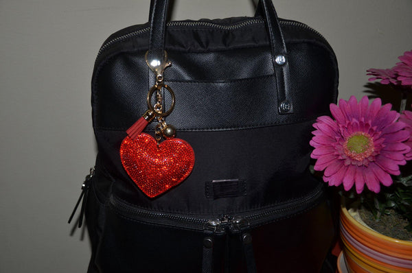 Red Heart Keychain for Women Purse Charm Backpack Charm - Jewelryland.com