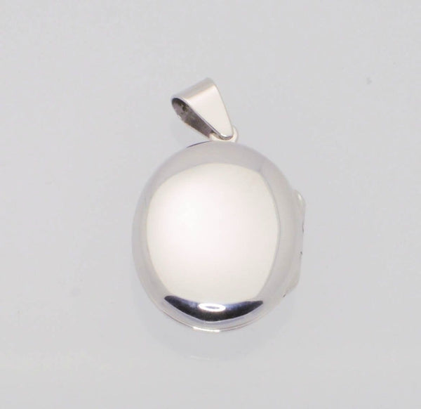 Locket Pendant Flower Picture Holder .925 Sterling Silver 30mm - Jewelryland.com