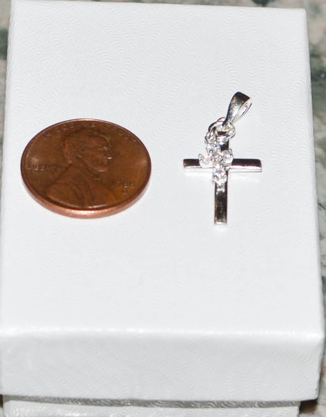 925 Sterling Silver Cross Pendant with Dangling Free Floating Cross 26mm - Jewelryland.com
