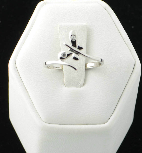 Butterfly Ring .925 Sterling Silver - Cubic Zirconia - Jewelryland.com